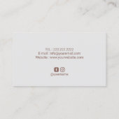 Makeup & Hair Salon Rose Gold Glitzer Tropfen Marm Visitenkarte (Rückseite)