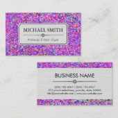 Makeup Hair Style Grit Glitzer Multicolor Visitenkarte (Vorne/Hinten)