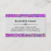 Makeup Hair Style Grit Glitzer Multicolor Visitenkarte (Rückseite)