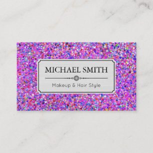 Makeup Hair Style Grit Glitzer Multicolor Visitenkarte