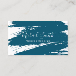 Makeup Hair Style Modern Ming Brush Stroke #2 Visitenkarte