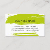 Makeup Hair Style Moderner Limoner Pinselstrich #2 Visitenkarte (Rückseite)