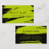 Makeup Hair Style Moderner Limoner Pinselstrich Visitenkarte (Vorne/Hinten)