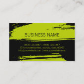 Makeup Hair Style Moderner Limoner Pinselstrich Visitenkarte (Rückseite)