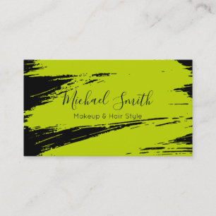 Makeup Hair Style Moderner Limoner Pinselstrich Visitenkarte