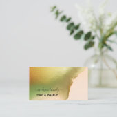 Makeup Hair Stylist Chartreuse New Tech Abstrakt Visitenkarte (Stehend Vorderseite)