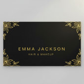 Makeup & Hair Stylist  Elegant  Black & Gold  Visitenkarte