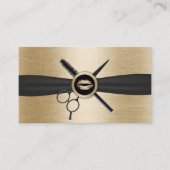 Makeup & Hair Stylist Gold Liften Modernes Schwarz Visitenkarte (Vorderseite)