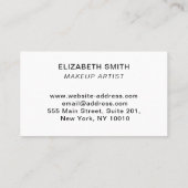 Makeup & Hair Stylist Künstlerskript blau und Gold Visitenkarte (Rückseite)