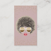 Makeup & Hair Stylist Modernes Gold Confetti Schön Visitenkarte (Vorderseite)