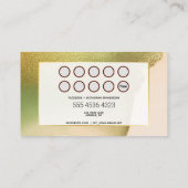 Makeup Hair Stylist New Tech Chartreuse Budget Visitenkarte (Rückseite)