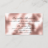 Makeup Hair Termin Erinnerung Schwarze Punches Visitenkarte (Rückseite)