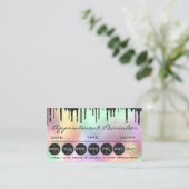 Makeup Hair Termin Erinnerung Schwarze Tropfen Visitenkarte (Stehend Vorderseite)