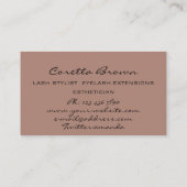 Makeup Hair Termin Erinnerung Schwarzer Glitzer Visitenkarte (Rückseite)