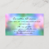 Makeup Hair Termin Erinnerung Schwarzer Glitzer Visitenkarte (Rückseite)