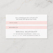 Makeup HairStylist Glitter Rose Gold Referral Card (Rückseite)