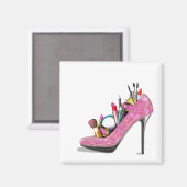 Makeup High Heels Stillettos Magnet (Vorderseite/Rückseite)