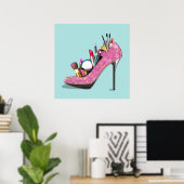 Makeup High Heels Stillettos Poster (Heimbüro)