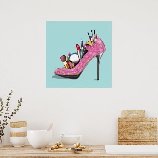 Makeup High Heels Stillettos Poster (Küche)