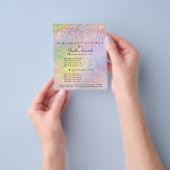 Makeup Holograph Salon Rose Price List Drips Flyer (Gruppe)
