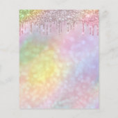 Makeup Holograph Salon Rose Price List Drips Flyer (Hinten)