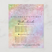 Makeup Holograph Salon Rose Price List Drips Flyer (Vorne)