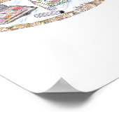 Makeup Illustration Antique Makeup Tray Mode Poster (Ecke)