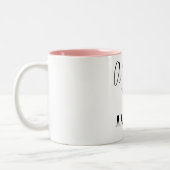 Makeup, immer über Makeup nachdenken Zweifarbige Tasse (Links)