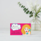 Makeup Independent Rep Avon Business Card Visitenkarte (Stehend Vorderseite)