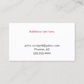 Makeup Independent Rep Jafra Visitenkarte (Rückseite)