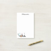 Makeup-Items-Kit mit benutzerdefiniertem Titel Post-it Klebezettel (Auf Schreibtisch)