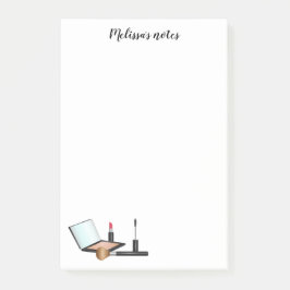 Makeup-Items-Kit mit benutzerdefiniertem Titel Post-it Klebezettel