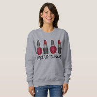 Makeup Junkie Red Lipstick Nail Polnisches Sweatsh