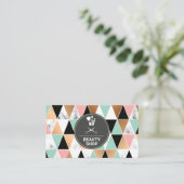 Makeup-Kit | Dreieck Muster Marmorfarbweg Visitenkarte (Stehend Vorderseite)