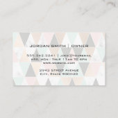 Makeup-Kit | Dreieck Muster Marmorfarbweg Visitenkarte (Rückseite)