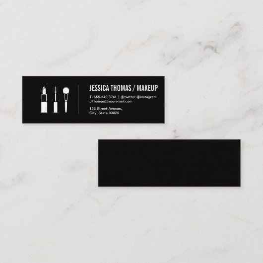 Makeup-Kit Mini Visitenkarte (Vorne/Hinten)