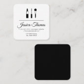 Makeup-Kit (schwarz / weiß) Quadratische Visitenkarte (Vorne/Hinten)