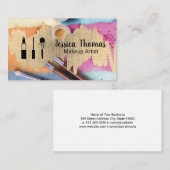 Makeup-Kit und Pulver Visitenkarte (Vorne/Hinten)