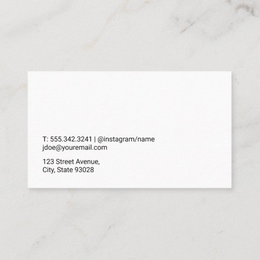 Makeup-Kit Visitenkarte (Rückseite)