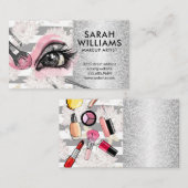 Makeup Kit Zubehör | Auge geschlossen Visitenkarte (Vorne/Hinten)