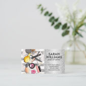 Makeup Kit Zubehör | Beauty Mua Visitenkarte (Stehend Vorderseite)