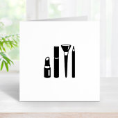 Makeup Kosmetik Lipstick Mascara Loyalitätskarte 1 Gummistempel