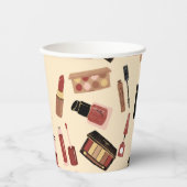 Makeup Kosmetik Schönheitsmuster Kosmetologie Pappbecher (Vorderseite)