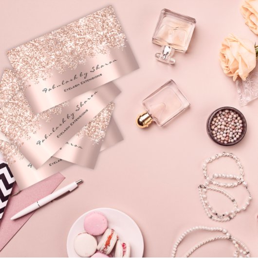 Makeup Künstler Event Schönheitblogger Glitzer Visitenkarte