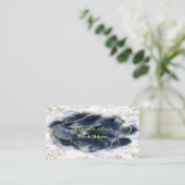 Makeup-Künstler Goldmarmor glitzern Abstrakt Busi Visitenkarte (Stehend Vorderseite)