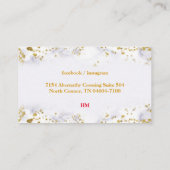 Makeup-Künstler Goldmarmor glitzern Abstrakt Busi Visitenkarte (Rückseite)