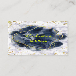 Makeup-Künstler Goldmarmor glitzern Abstrakt Busi Visitenkarte