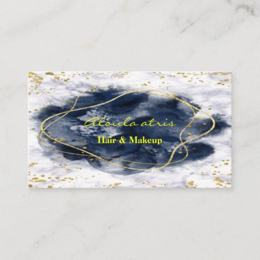 Makeup-Künstler Goldmarmor glitzern Abstrakt Busi Visitenkarte (Vorderseite)