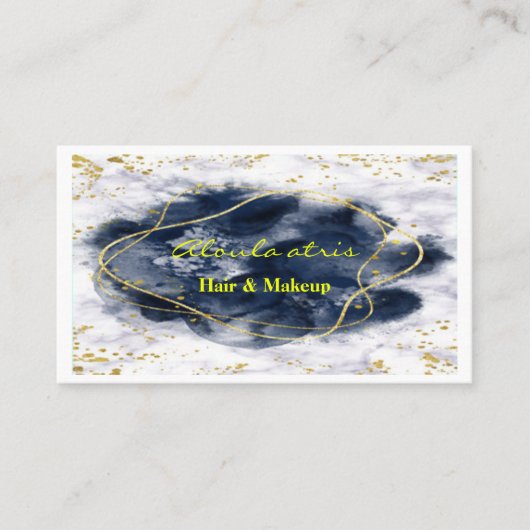Makeup-Künstler Goldmarmor glitzern Abstrakt Visitenkarte (Vorderseite)