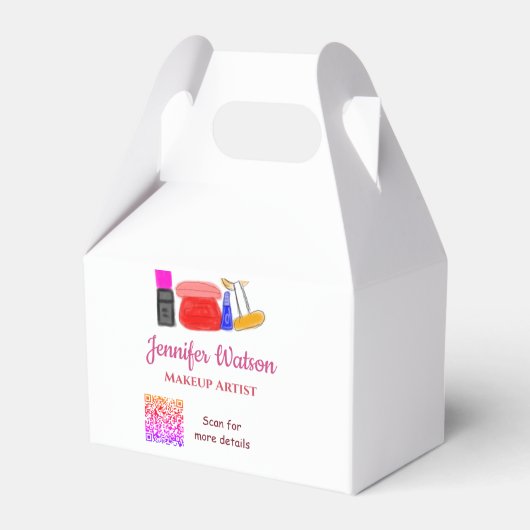 Makeup Künstler hinzufügen Namen Website E-Mail-Te Geschenkschachtel (Vorderseite)